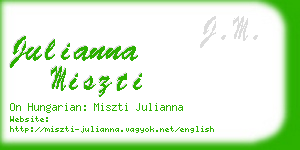 julianna miszti business card